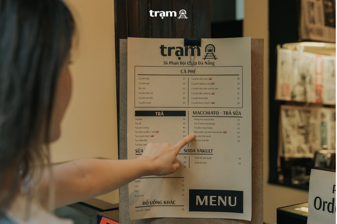 Mức giá đồ uống tại Trạm cafe phù hợp với nhiều đối tượng khách hàng.