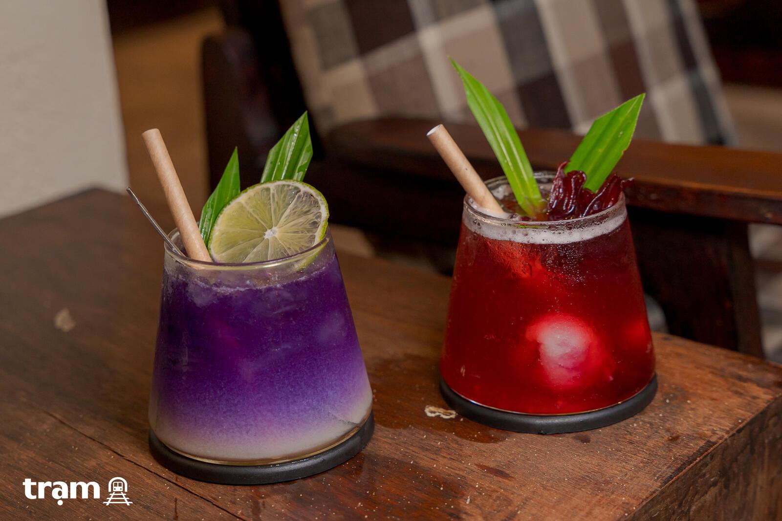 Menu đồ uống ở Trạm cafe khá đa dạng.