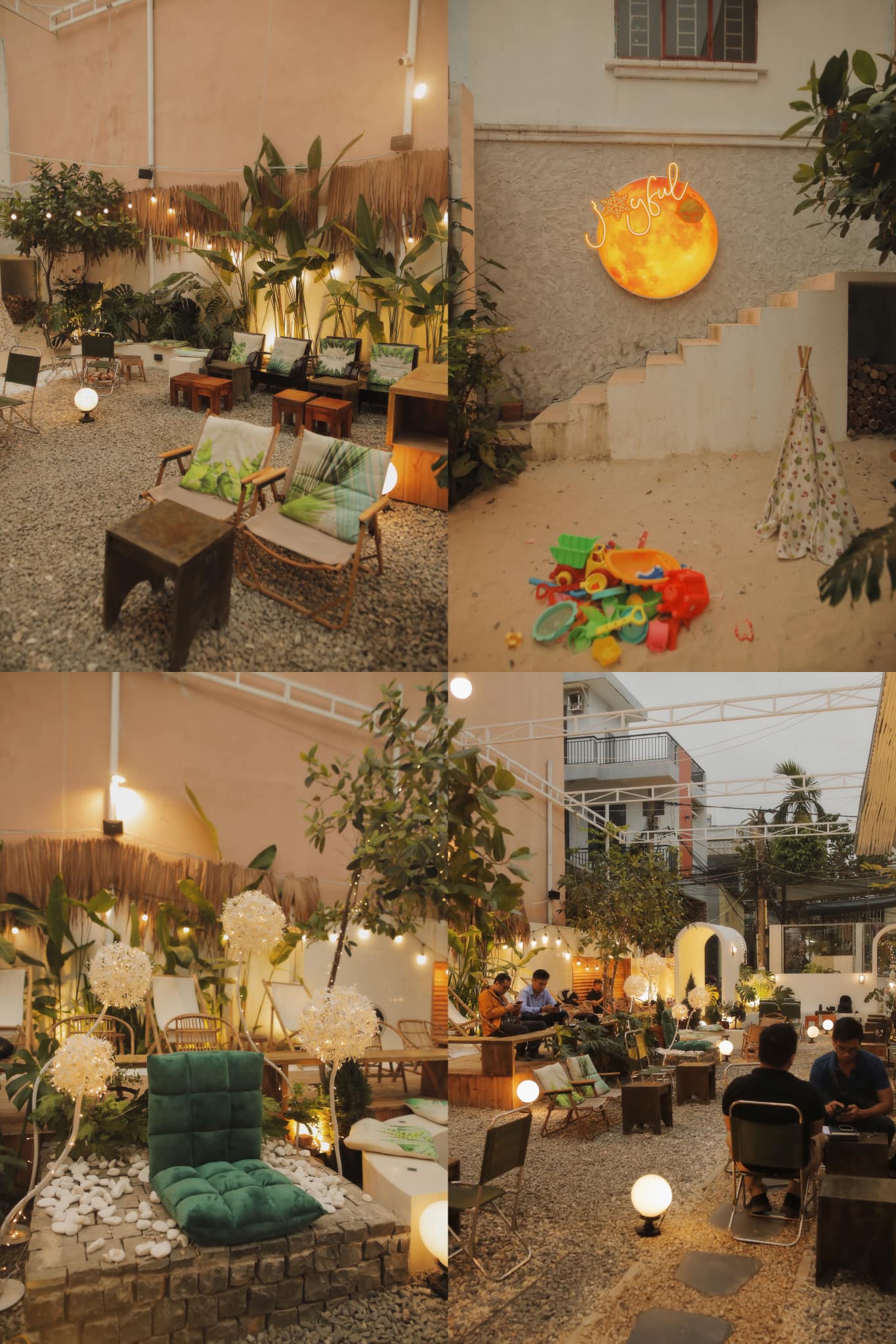 Đảo Cà Phê cực chill khi lên đèn.