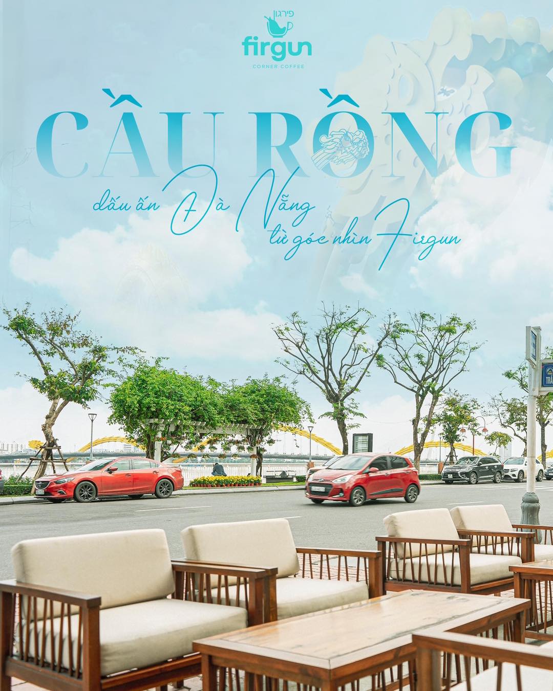 Quán sở hữu view sông Hàn cực xịn.