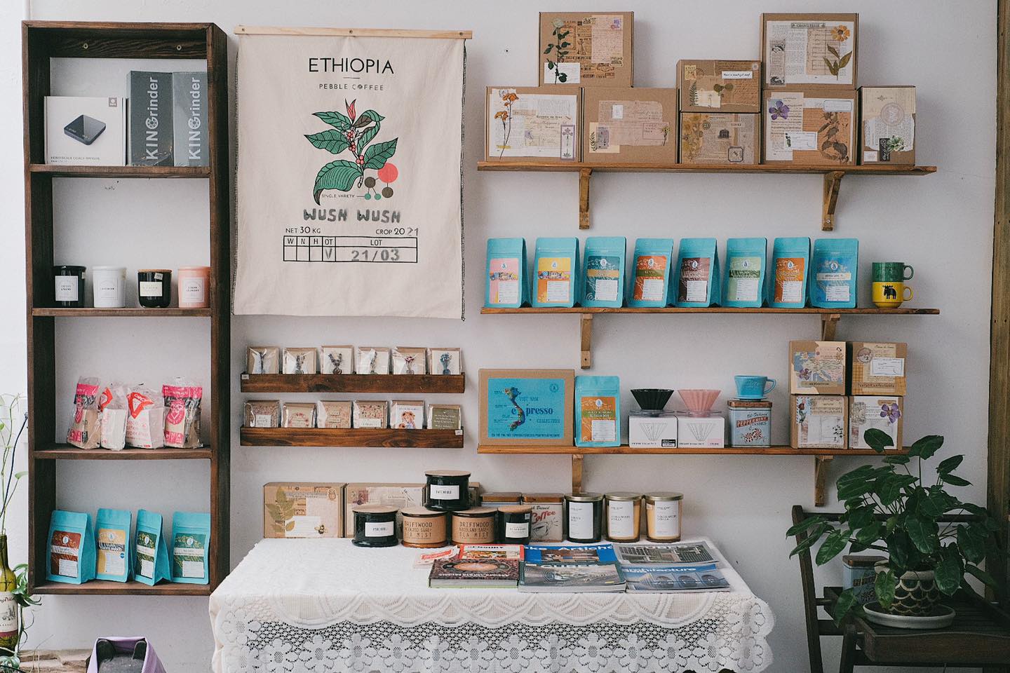 À la cafe rất chú trọng phần decor.
