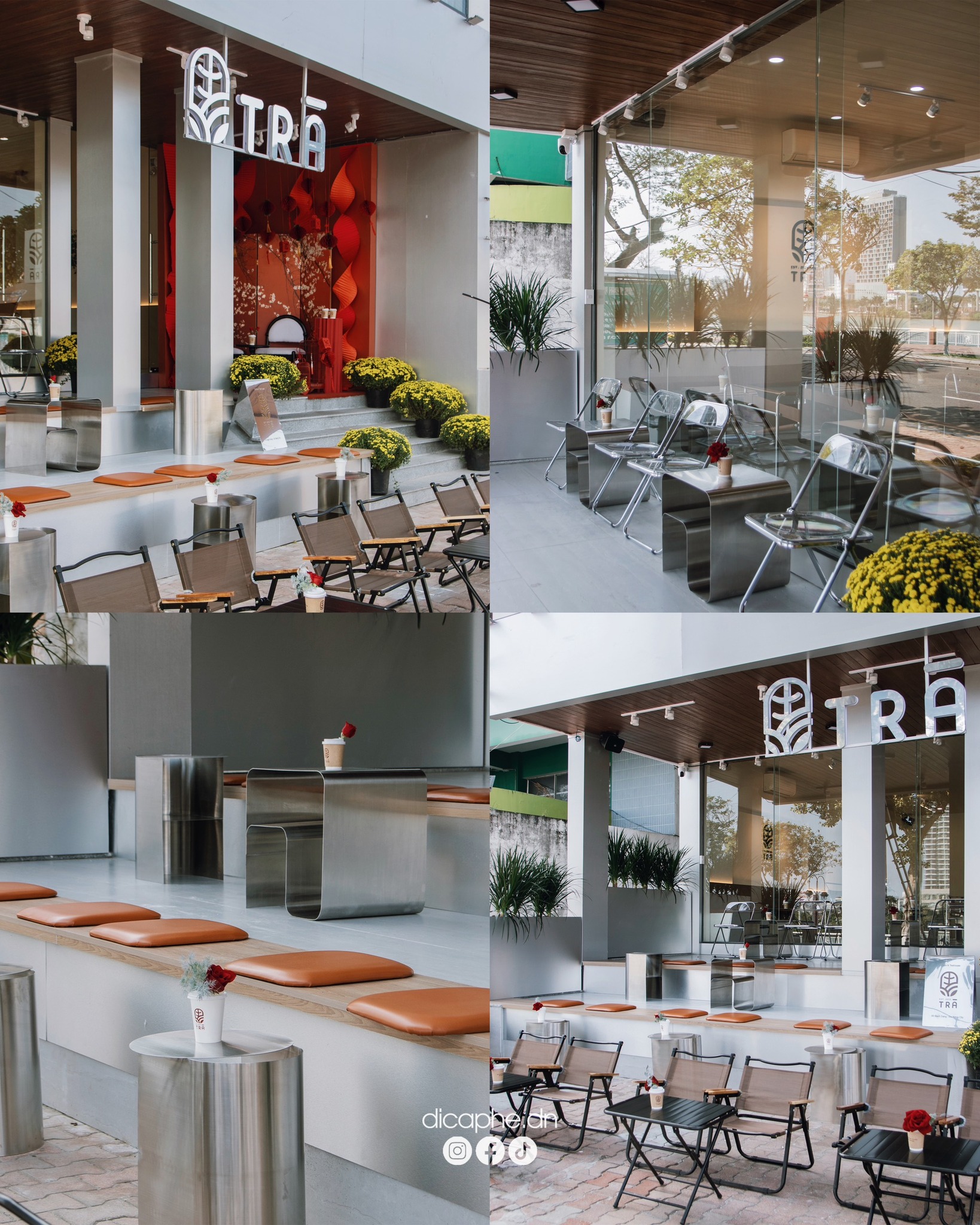 Trà Coffee mang phong cách hiện đại.
