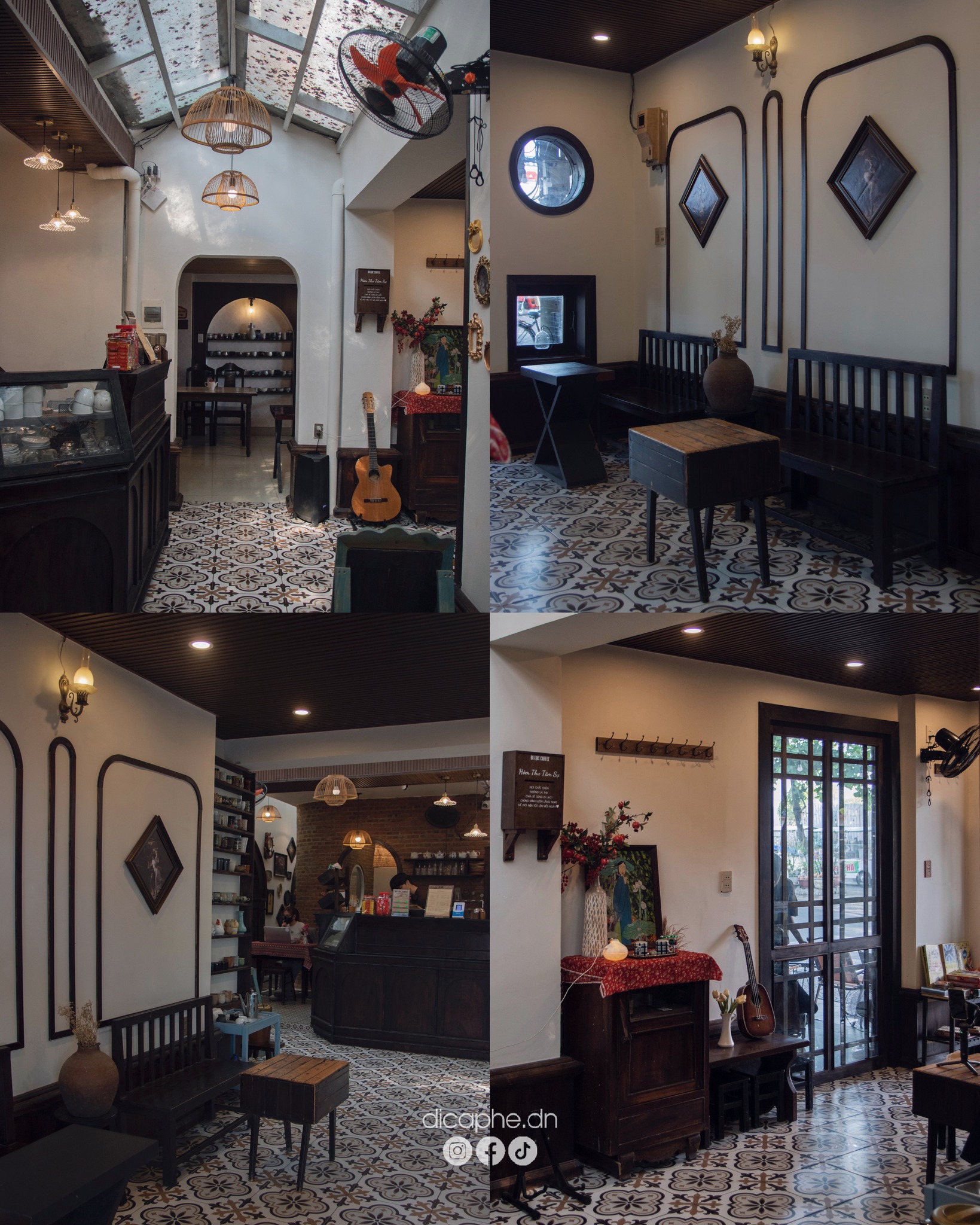 Đi Lạc Coffee có nhiều góc check-in ấn tượng.