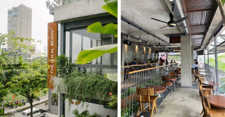 Không gian cà phê xanh mát giữa phố