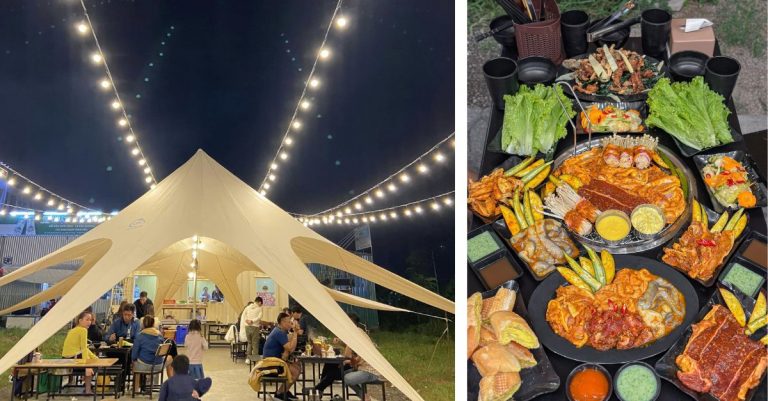 Toạ độ “xèo xèo” view lều trại như phim Hàn cực chill