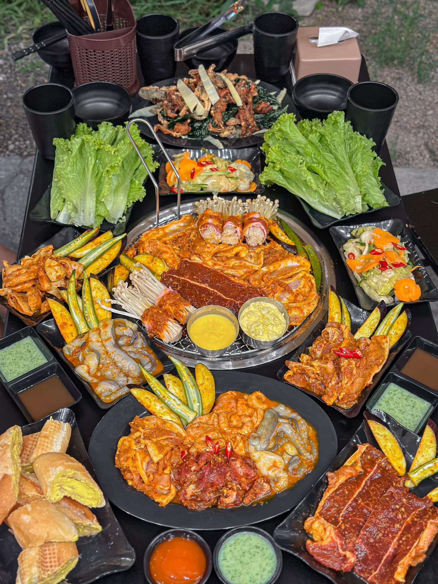 Menu Phố Nướng đa dạng.