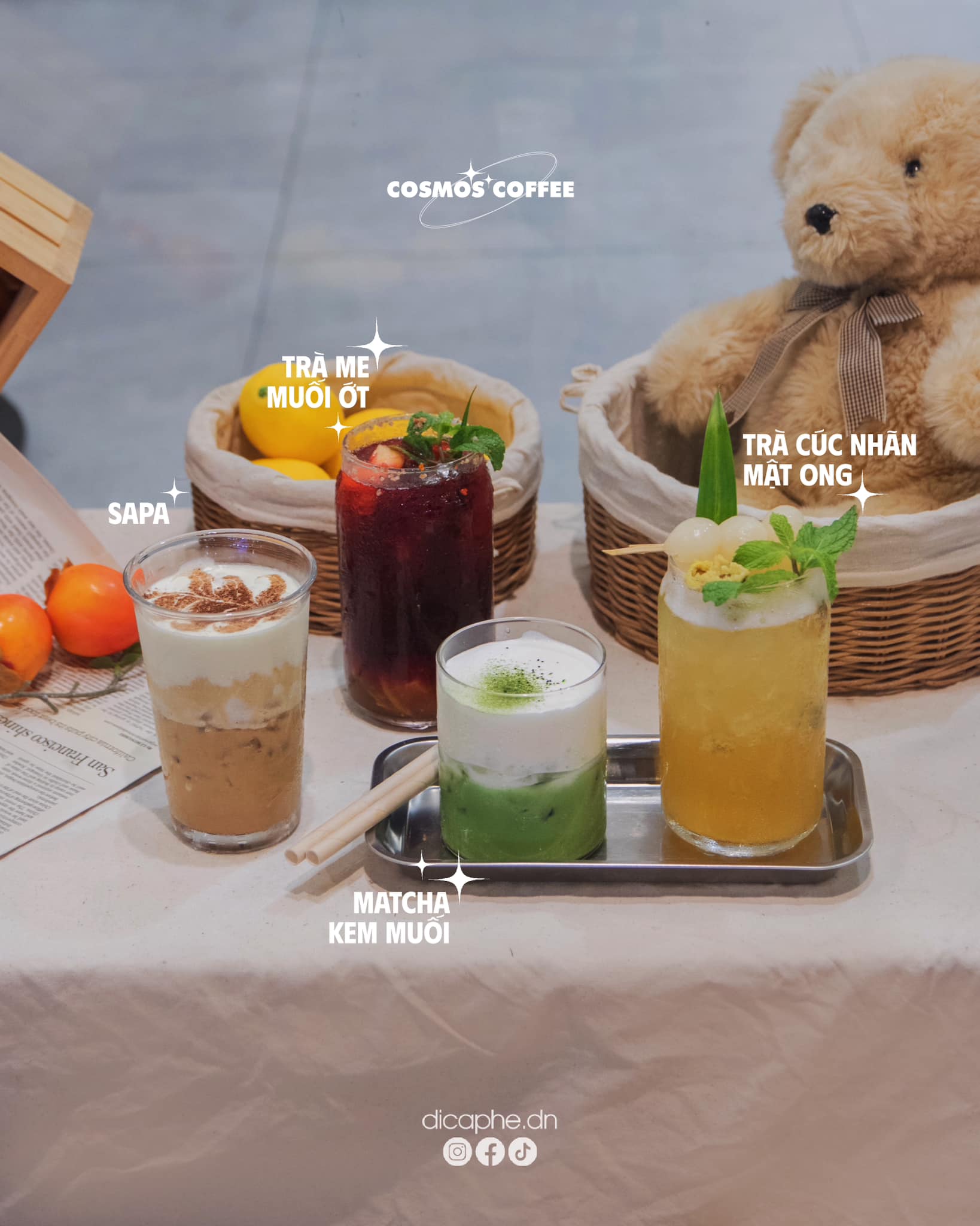 Cosmos Coffee 1 có menu đa dạng, hấp dẫn.
